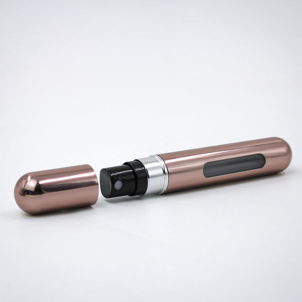 Mini Frasco Porta Perfume Recarregavel Bolsa Viagem 8ml Cor:Rose Metálico