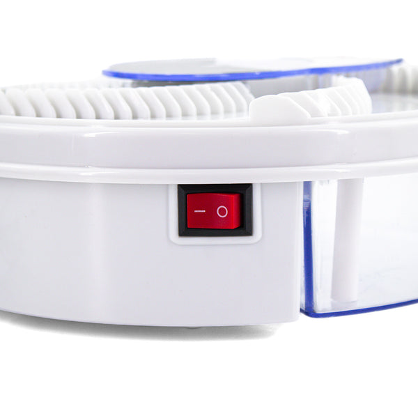 Armadilha Eletrica Pega Moscas USB Silenciosa Giratoria Cor:Branco