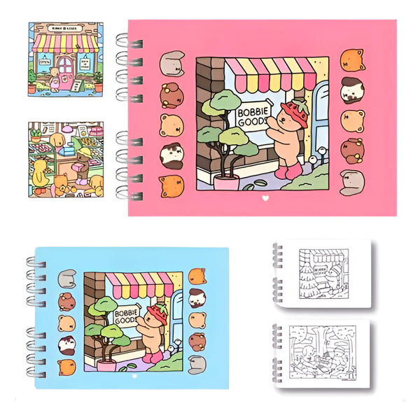 Livrinho para Colorir Capa Dura Diversão Pintura Cor:Azul