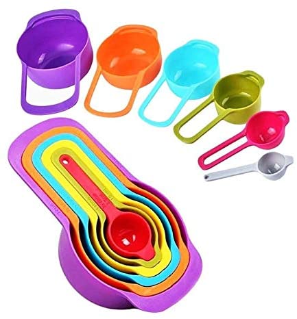 Conjunto 6 Medidores Para Culinaria Coloridos E Encaixaveis