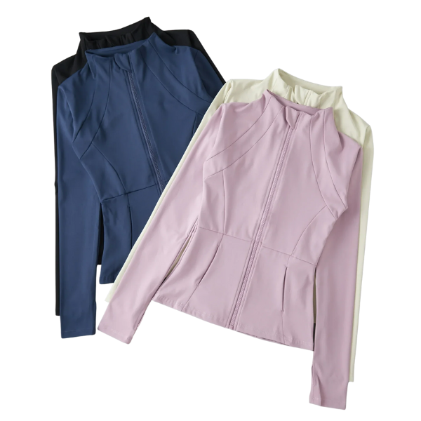 Blusa de Academia Feminina com Zíper Frontal