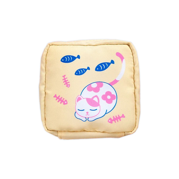 Necessaire Feminina Porta Absorvente Cosméticos Pequeno Cor:Amarelo