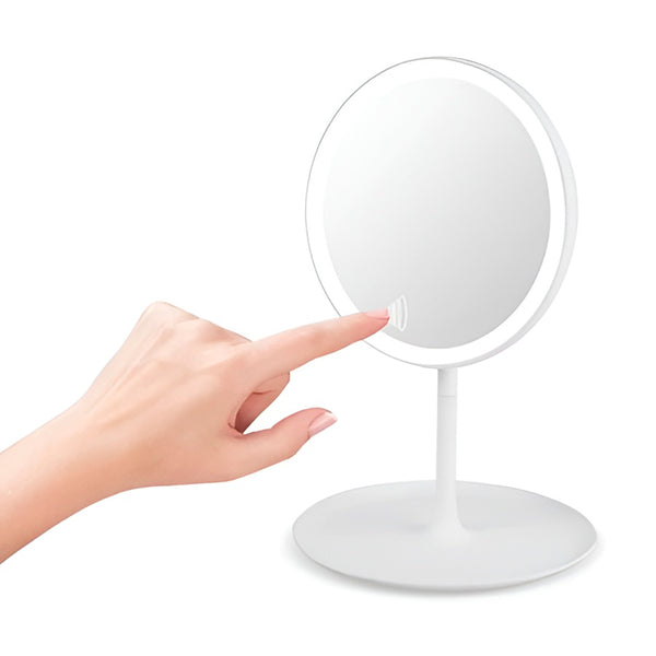 Espelho de Maquiagem LED Ring Light Touch USB Branco
