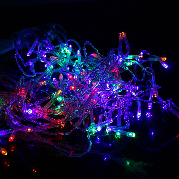 Pisca de LED Cascata 200L 5M X 70CM 8 Modos Tomada Natal Ano Novo Festas Cores:Colorido