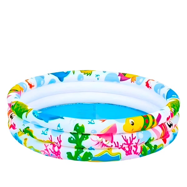 Piscina Inflável Redonda Animais Marinhos Infantil 135 Litros