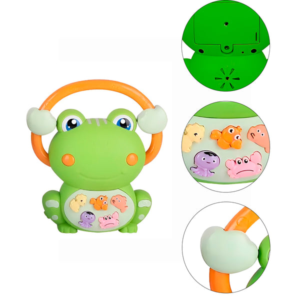 Brinquedo Sapinho Musical Piano Luz Sons Interativo