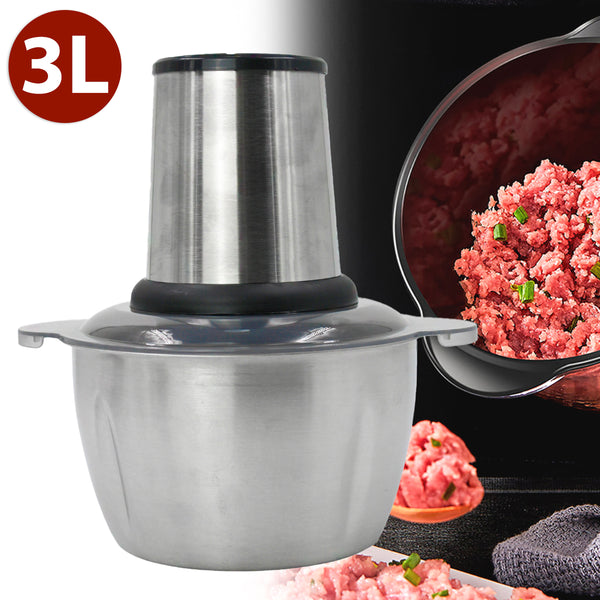 Triturador De Alimentos Carne e Legumes Elétrico 3L Aço Inox Voltagem:110V