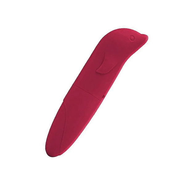 Vibrador Golfinho Estimulador Mini Ponto G Aveludado Cor:Vinho
