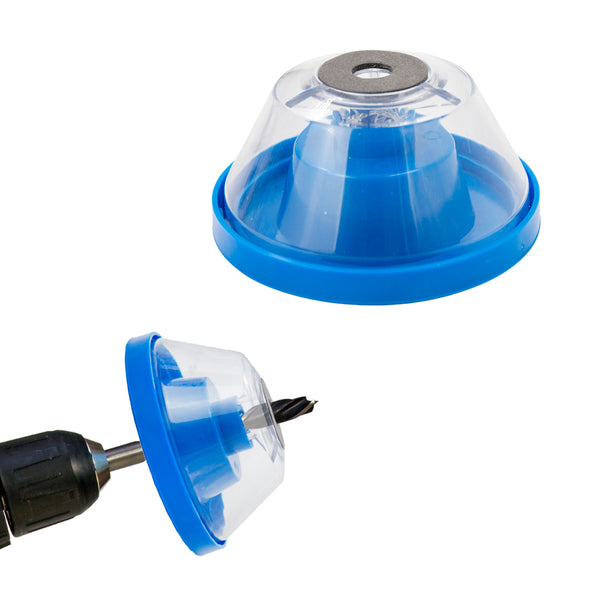 Coletor De Po Poeira Sujeira Para Furadeira Manual Acessorio Ferramentas Cor:Azul