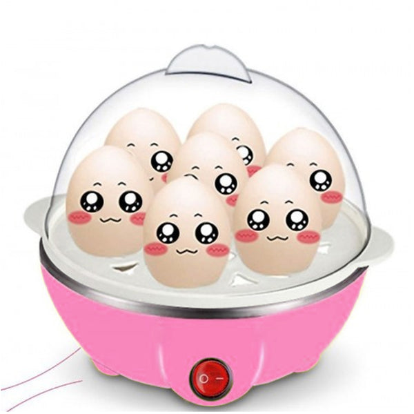 Cozedor Eletrico A Vapor Ovos Egg Cooker Cor:Rosa