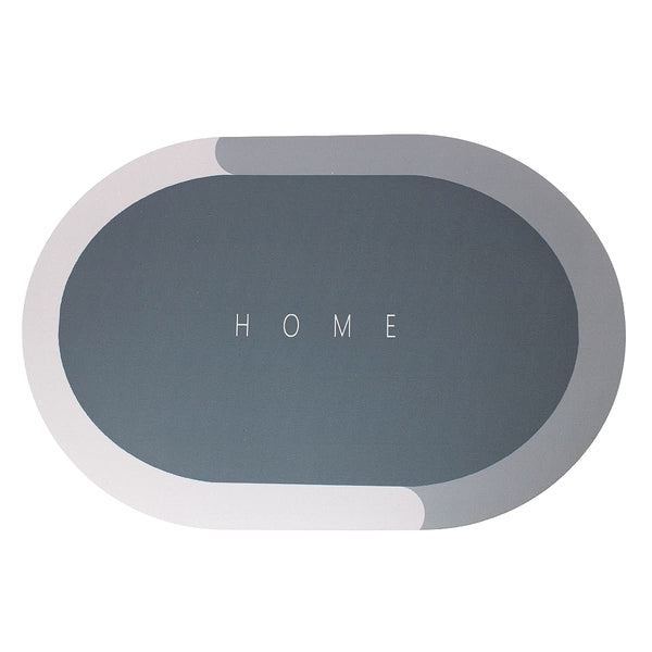 Tapete Superabsorvente de Secagem Rapida Antiderrapante Redondo Cor:Cinza